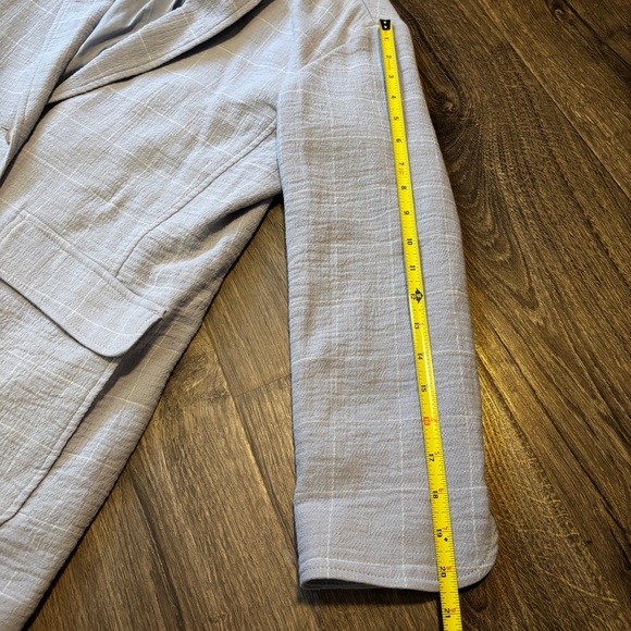 Madewell Light Blue Plaid Blazer - Picture 4 of 7